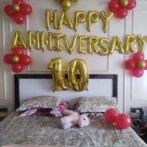 Anniversary Room Balloon Decoration