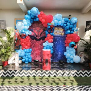 Spider Man Theme Kids Birthday Decoration