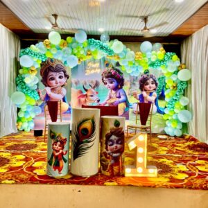 Krishna Theme Kids Birthday Decoration