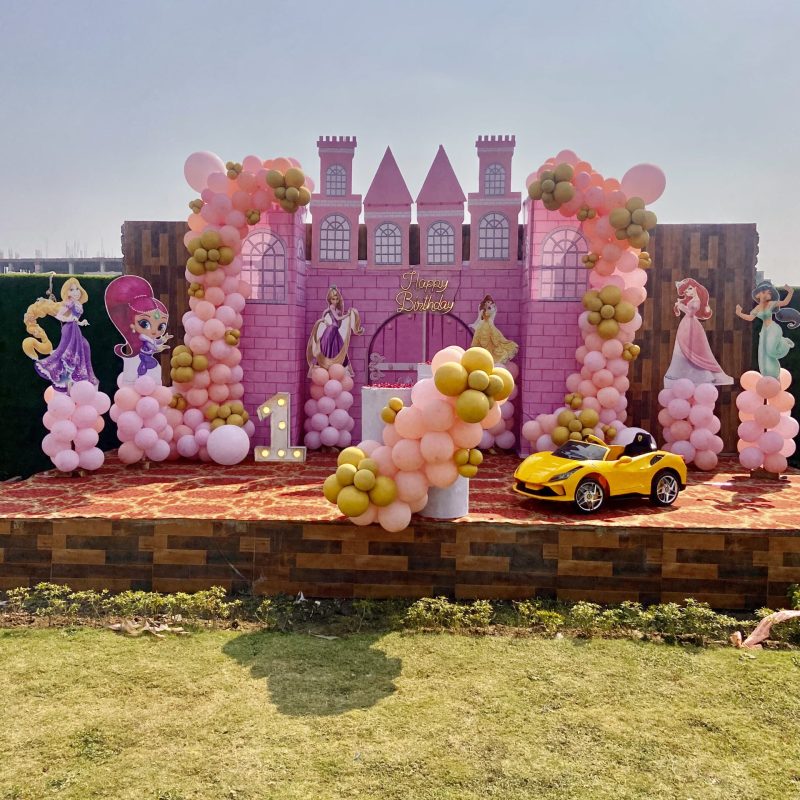 Princess theme balloon decoration in raipur