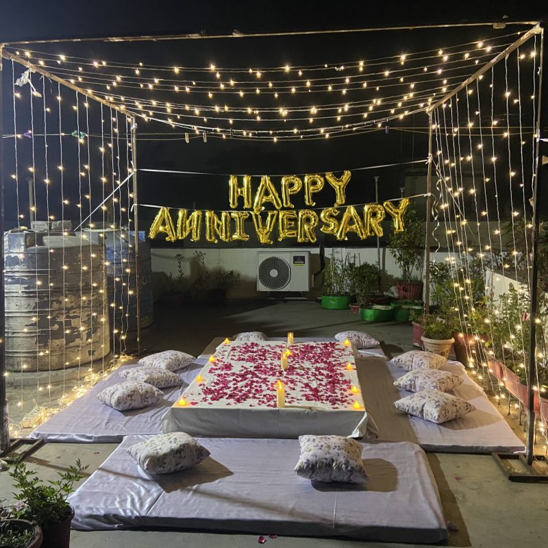 Terrace Anniversary Balloon Decoration